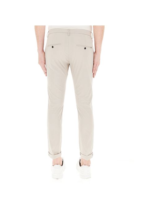 Pantalone Dondup Gaubert uomo UP235PS0020 002 Beige slim chino gabardina logo DONDUP | Pantaloni | UP235PS0020 002010